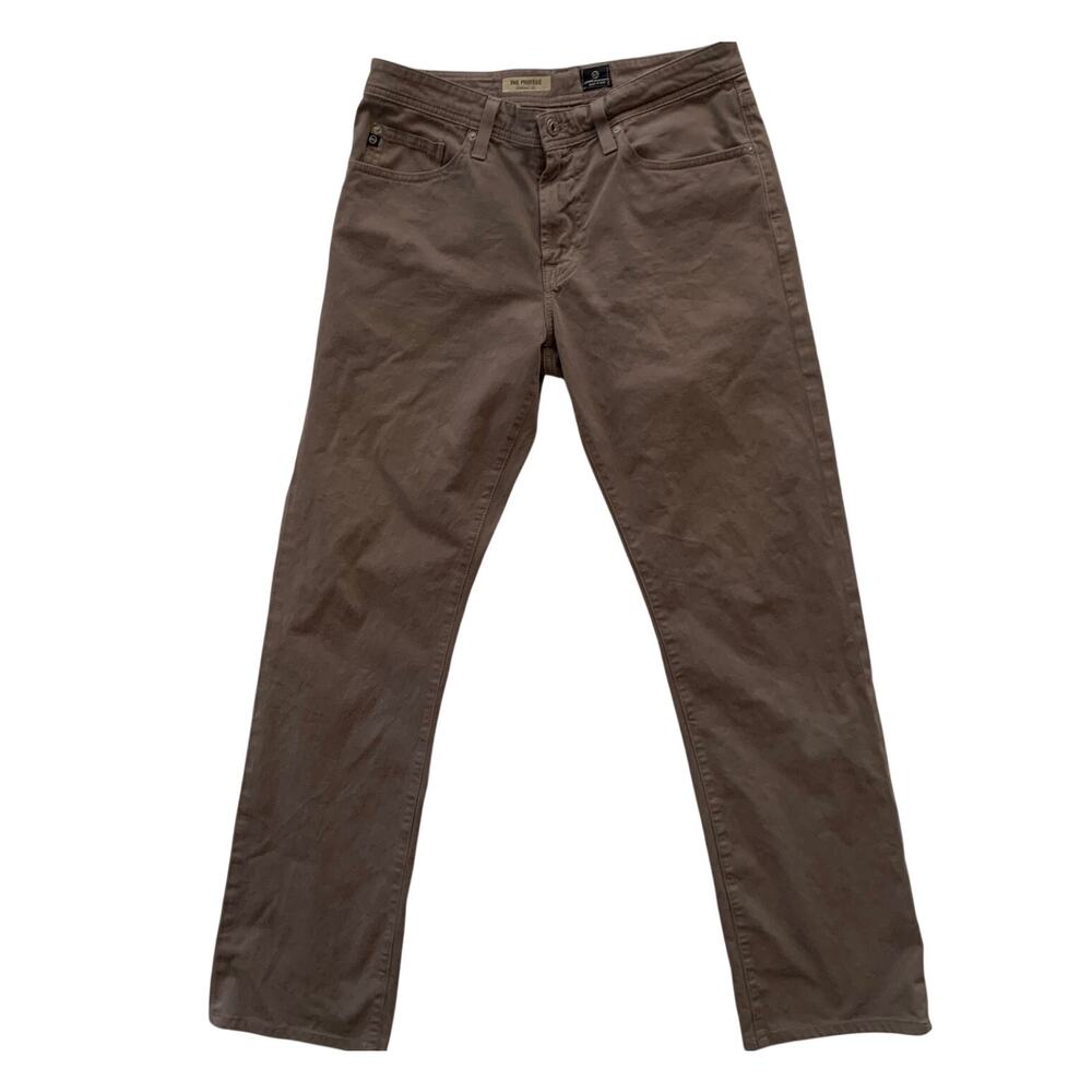 Adriano Goldschmied Mens 32x34 Protege Soft Gray Denim Jeans Relaxed Straight